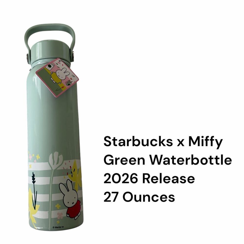 Starbucks n Miffy Green 27oz Waterbottle NWT
